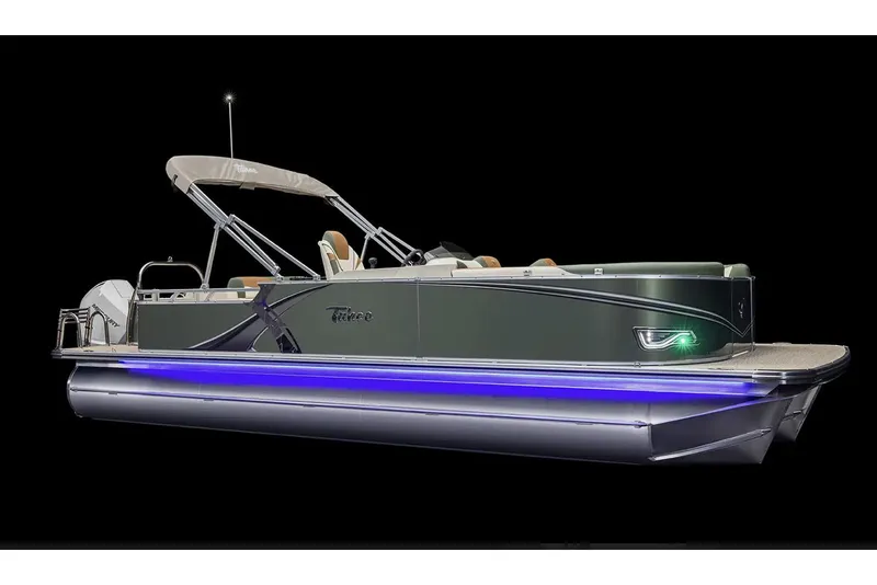 The Image of Manufacturer Provided Image: Manufacturer Provided Image: 2025 Tahoe Pontoon LTZ Cruise Rear Bench with LED lights, sleek design. - 0