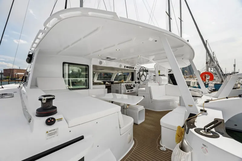Slide: The Image of Luxurious 2025 Balance 526 yacht interior with modern seating and navigation equipment. - 22