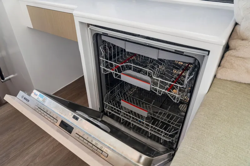 Slide: The Image of Open dishwasher with racks extended, Balance 526 model, 2025 design. - 45