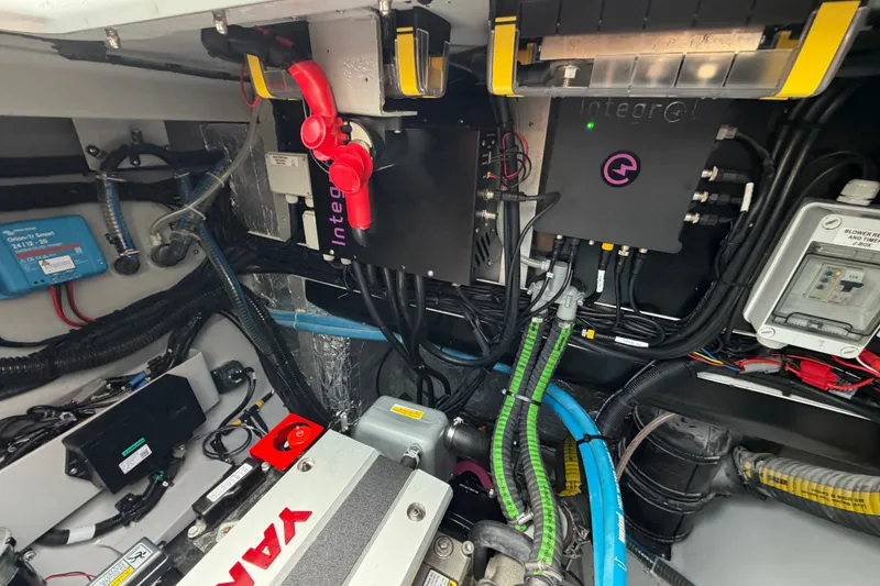Slide: The Image of Electrical system inside a Balance 526 model, showcasing wiring and components, year 2025. - 87