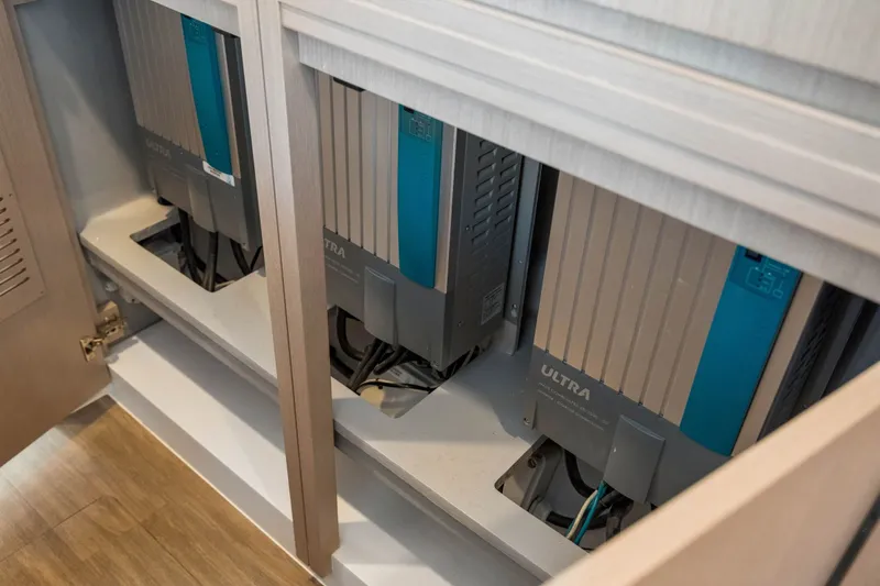 Slide: The Image of Three Balance 526 inverters installed in a cabinet, 2025 model. - 94