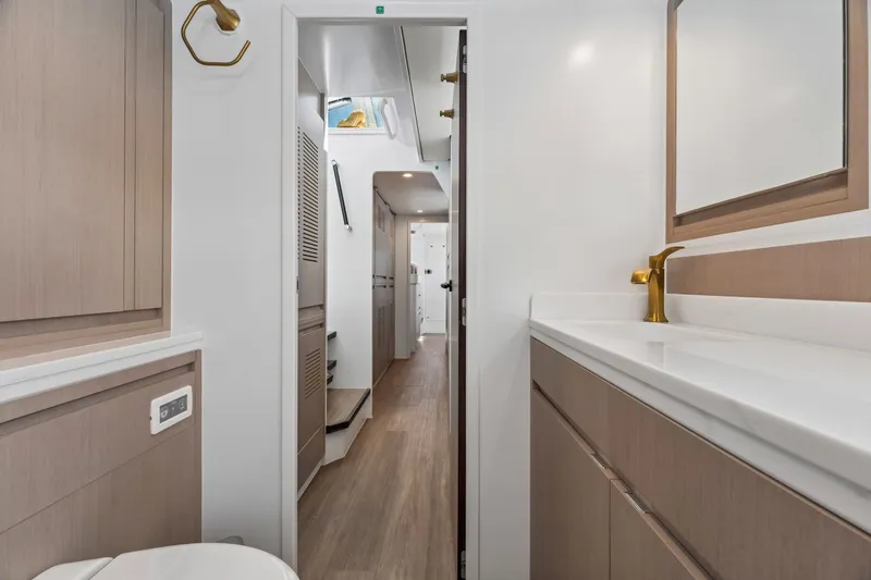 Slide: The Image of Modern bathroom interior in Balance 526 yacht, featuring sleek design and elegant fixtures, 2025 model. - 66
