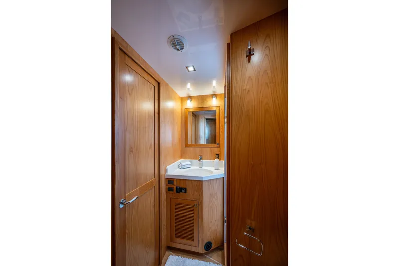 Slide: The Image of Luxurious wooden bathroom interior of 2026 Kadey-Krogen 60 Open yacht. - 45