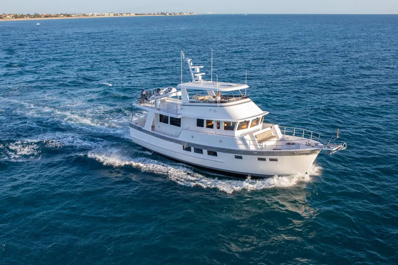 The Image of 2026 Kadey-Krogen 60 Open yacht cruising on open sea. - 0