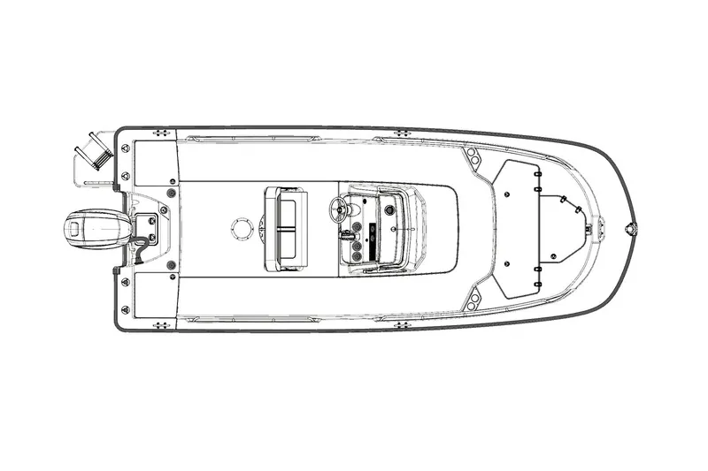 Slide: The Image of Manufacturer Provided Image: Top view of 2023 Boston Whaler 210 Montauk boat layout. - 29
