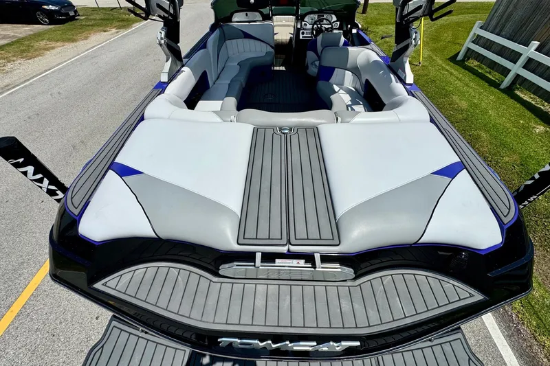 Slide: The Image of 2018 MB F24 Tomcat boat with sleek interior design and spacious seating. - 7