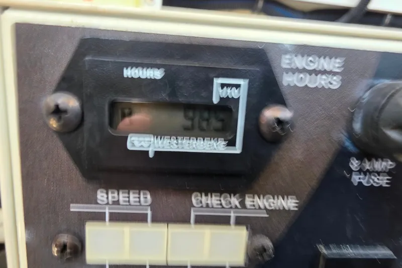 Slide: The Image of Close-up of engine hour meter on 2020 Formula 350 Crossover Bowrider OB. - 47