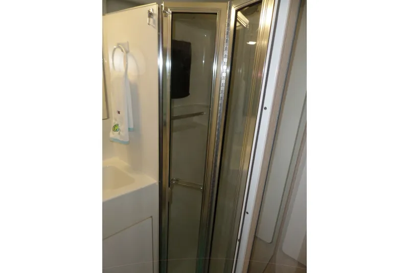 Slide: The Image of Shower area in 1994 Silverton 34 Aft Cabin Motor Yacht bathroom. - 66