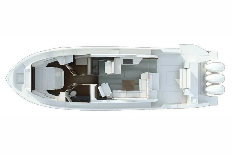Slide: The Image of Manufacturer Provided Image: 2024 Pursuit OS 445 Offshore boat layout, top view. - 59