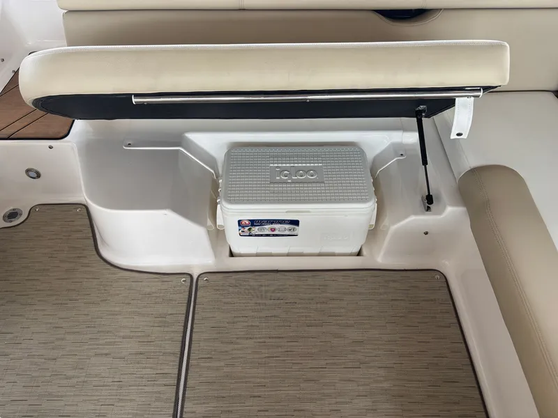 Slide: The Image of A 2017 Regal 1900 ES Bowrider with an Igloo cooler under a bench seat. - 16