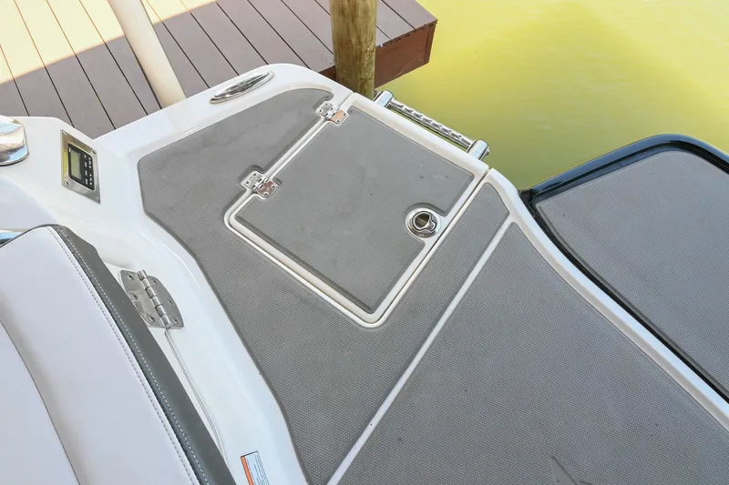 Slide: The Image of 2019 Chaparral Vortex 2430 VRX swim platform with storage hatch and ladder. - 13