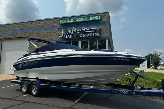 Slide: The Image of 2007 Crownline 260 LS boat on trailer at Jerry's Majestic Marine dealership. - 30