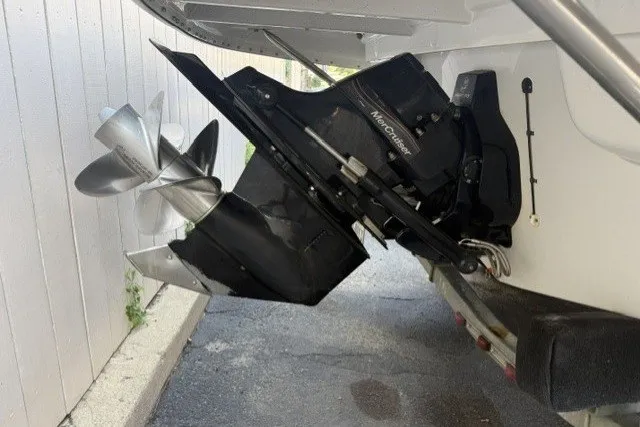 Slide: The Image of 2008 Crownline 200 LS boat with dual propeller and outdrive system. - 21