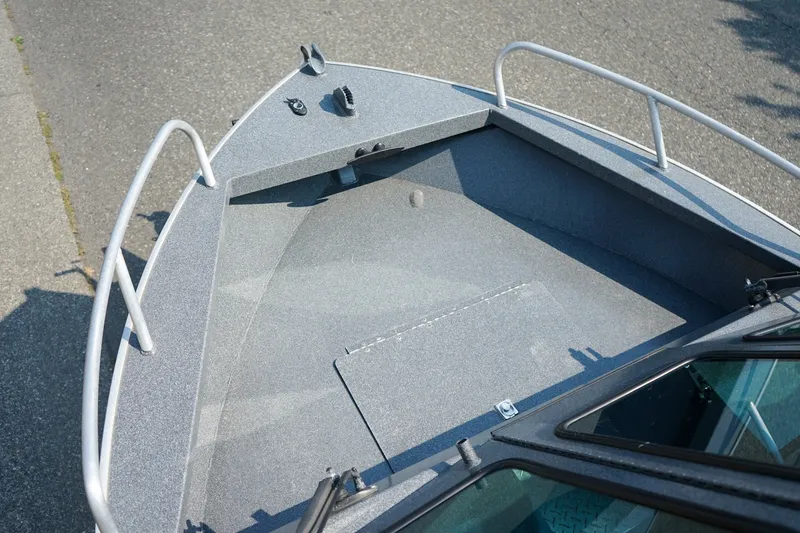 Slide: The Image of 2020 Alumaweld Blackhawk 180 boat deck with railing, viewed from above. - 14