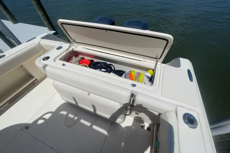 Slide: The Image of AFT INSULATED TRANSOM FISH BOX/STORAGE, AND A FLIP UP DOUBLE LOUNGE SEAT - 7