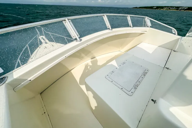 Slide: The Image of Bow view of 2003 Northern Bay 36 boat on open water. - 29