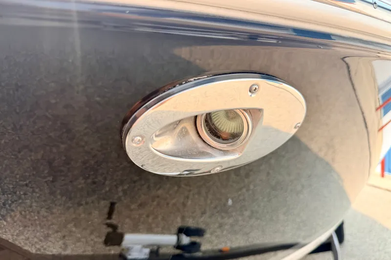 Slide: The Image of Close-up of a 2012 Bryant 268 boat's exterior light fixture. - 101