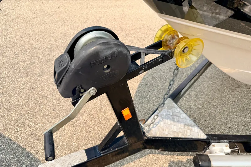 Slide: The Image of Boat trailer winch on a 2012 Bryant 268, featuring a Fulton hand crank. - 106