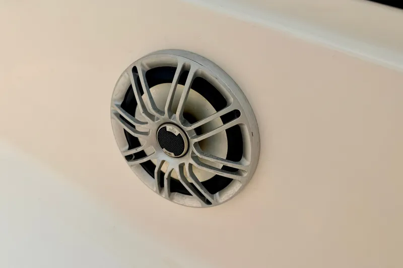 Slide: The Image of Close-up of a speaker on a 2012 Bryant 268 boat. - 88