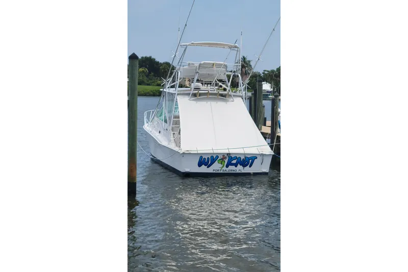 Slide: The Image of 1995 Cabo 35 Express boat docked in Port Salerno, Florida. - 2