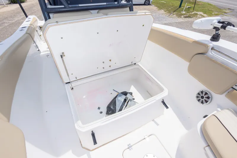 Slide: The Image of Open storage compartment on 2016 Sea Fox 266 Commander boat deck. - 33
