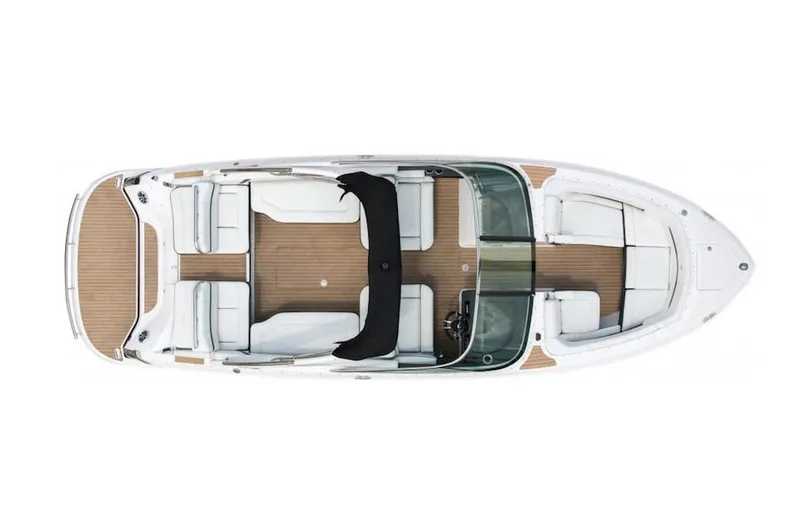 Slide: The Image of Manufacturer Provided Image: Top view of 2020 Regal 2800 Bowrider boat with spacious seating and sleek design. - 19
