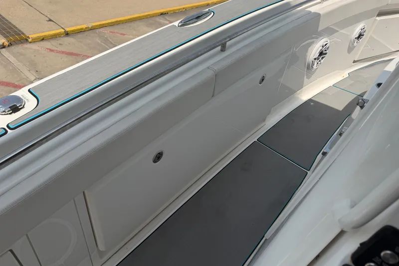 Slide: The Image of 2021 Caymas 341 CC boat interior with sleek design and modern features. - 32