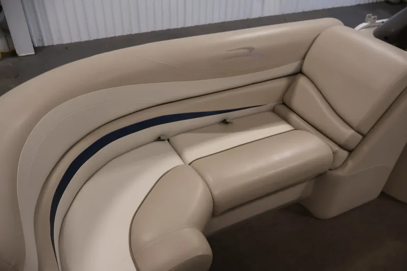 Slide: The Image of Beige seating on 2012 Bennington 2075 GS boat, featuring elegant design and comfortable upholstery. - 16
