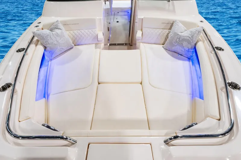 Slide: The Image of Manufacturer Provided Image: Luxurious seating area on Grady-White Freedom 345 boat, year 2026. - 15