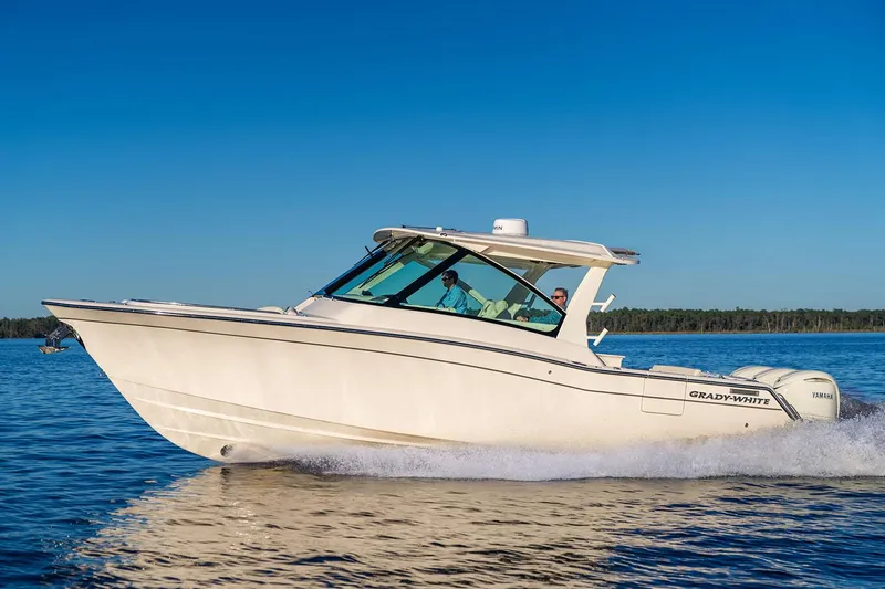 Slide: The Image of Manufacturer Provided Image: Grady-White Freedom 345 boat 2026 on calm water. - 11
