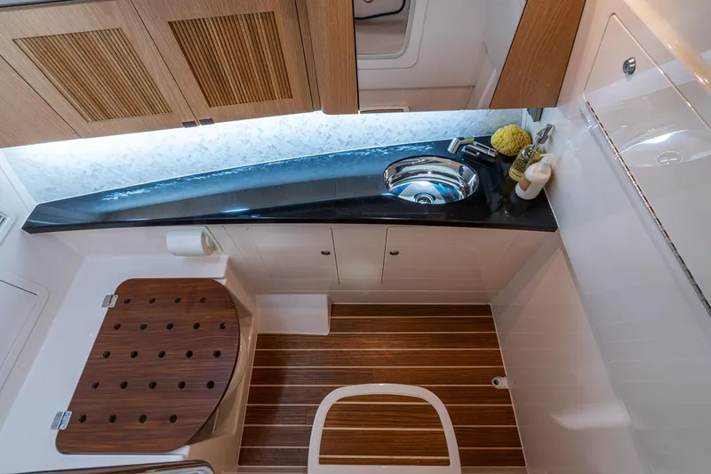Slide: The Image of Manufacturer Provided Image: Interior of Grady-White Freedom 345 yacht, 2026 model. - 20