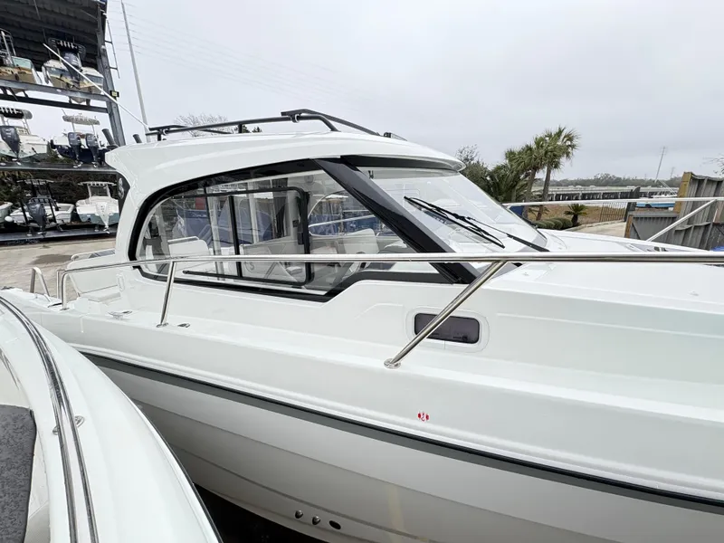 Slide: The Image of 2024 Beneteau Antares 8 boat with sleek design and modern features. - 2