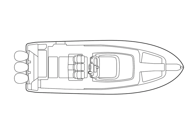 Slide: The Image of Manufacturer Provided Image: Top view line drawing of 2024 Grady-White Canyon 336 boat. - 16