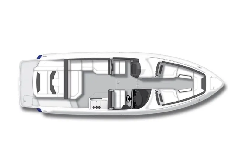 Slide: The Image of Manufacturer Provided Image: 2023 Monterey 298SS Super Sport boat layout, top view, showcasing seating and helm design. - 33