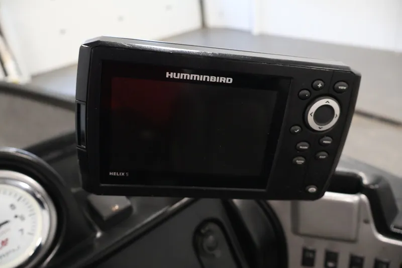 Slide: The Image of Humminbird Helix 5 fish finder on 2020 Lund 1650 Angler SS boat dashboard. - 26