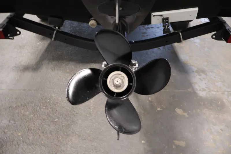 Slide: The Image of Propeller of 2020 Lund 1650 Angler SS boat on trailer. - 38
