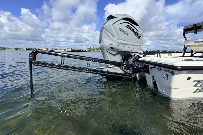 Slide: The Image of 2015 Pathfinder 2200 Tournament Edition boat with Yamaha engine in shallow water. - 24