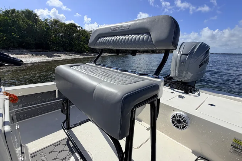 Slide: The Image of 2015 Pathfinder 2200 Tournament Edition boat with sleek seating and powerful outboard motor. - 31