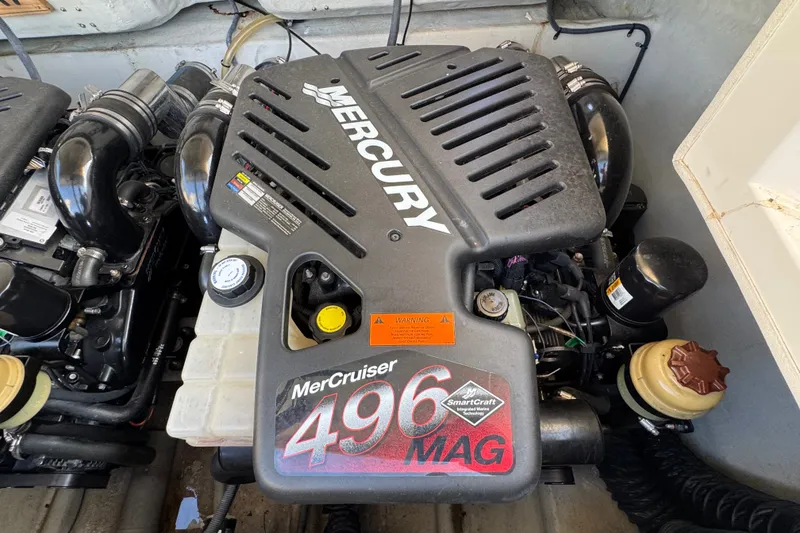 Slide: The Image of Mercury MerCruiser 496 MAG engine in 2008 Envision 3600 Legacy ESP boat. - 27
