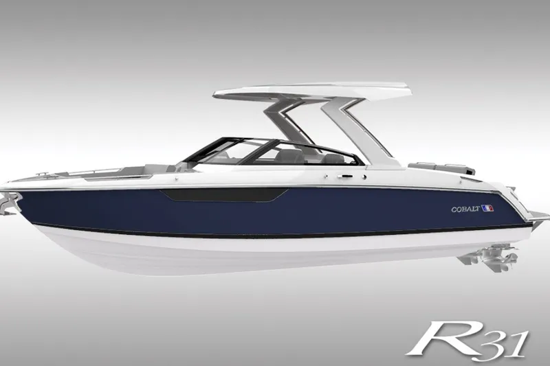 The Image of Cobalt R31 2026: Sleek design with a blue hull and modern hardtop. - 1