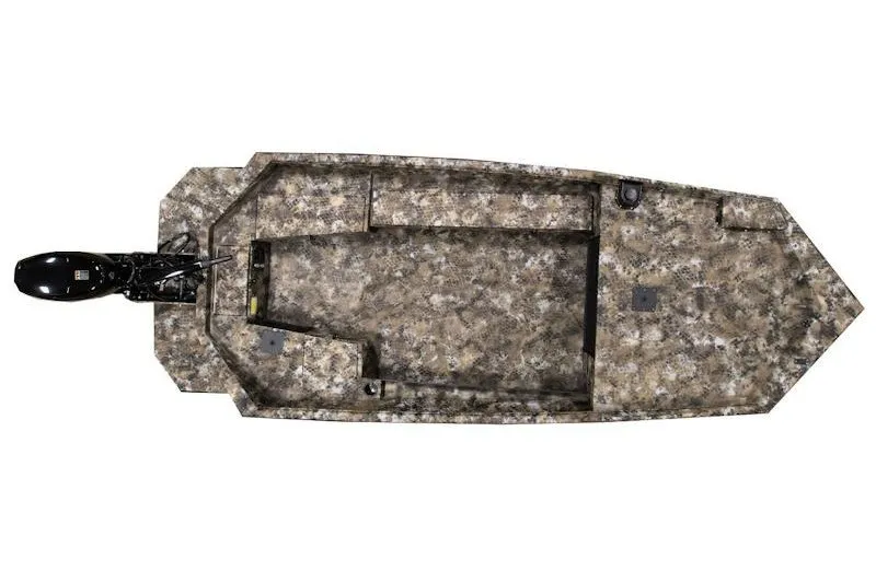 Slide: The Image of Top view of 2027 Excel 1751 Viper F4 boat with camouflage design. - 8