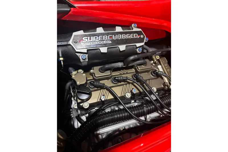 Slide: The Image of 2007 Kawasaki Jet Ski Ultra 250X supercharged engine close-up. - 8