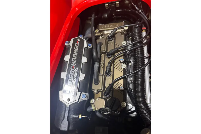 Slide: The Image of 2007 Kawasaki Jet Ski Ultra 250X engine, featuring a supercharged, intercooled design. - 7