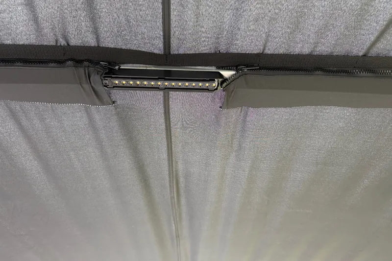 Slide: The Image of LED light strip on 2023 Sun Tracker Party Barge 22 XP3 canopy. - 28