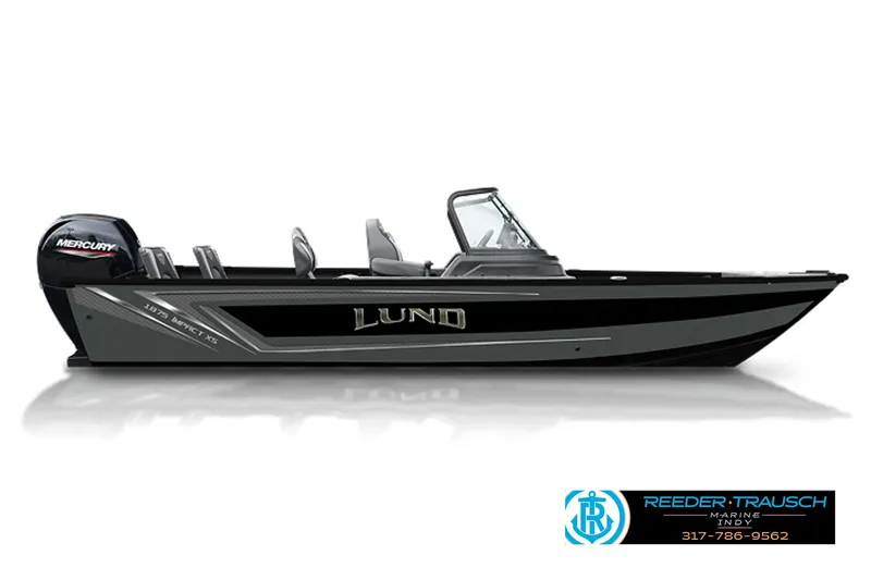The Image of 2027 Lund 1875 Impact XS boat with Mercury engine, side view. - 1