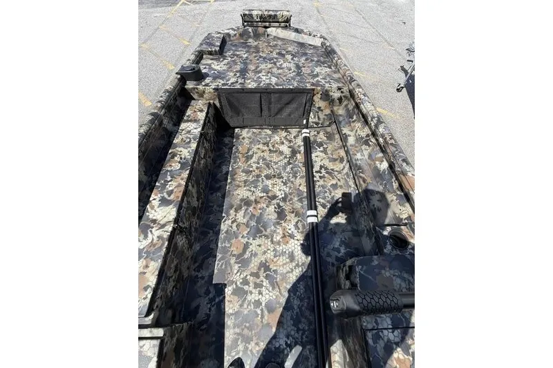 Slide: The Image of 2027 Excel 1754 Shallow Water F4 boat with camouflage interior design. - 19