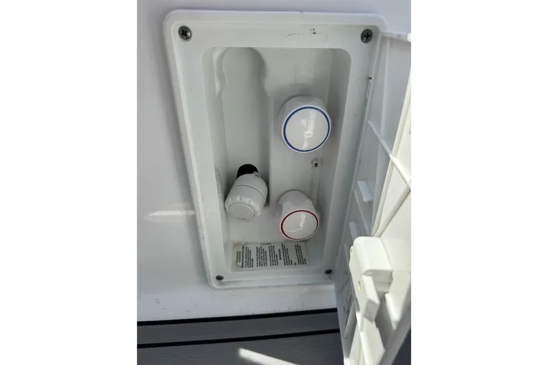 Slide: The Image of Water control panel on a 2021 Monterey 335 Sport Yacht. - 55