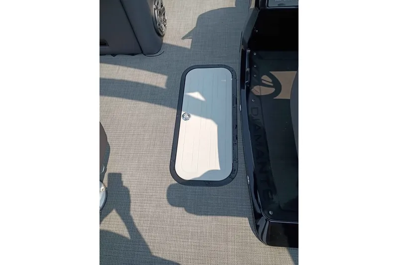 Slide: The Image of 2024 Viaggio Diamante U 22 boat deck with storage hatch and speaker. - 6