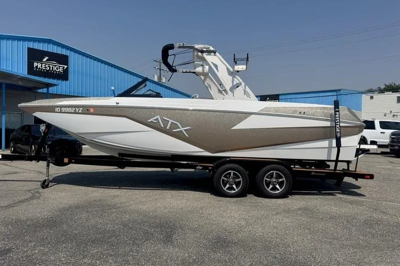 The Image of 2021 ATX Surf Boats 24 Type-S on trailer at dealership. - 1