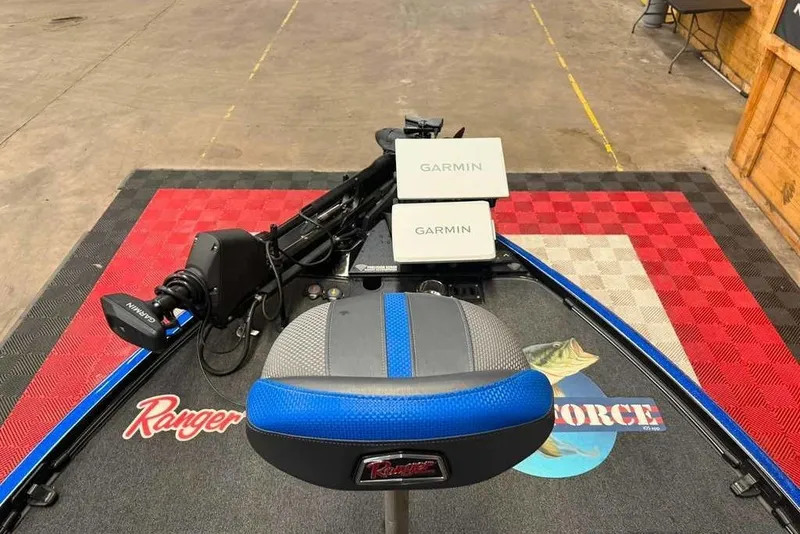 Slide: The Image of 2025 Ranger Z520R Cup-Equipped boat with Garmin electronics on display. - 10